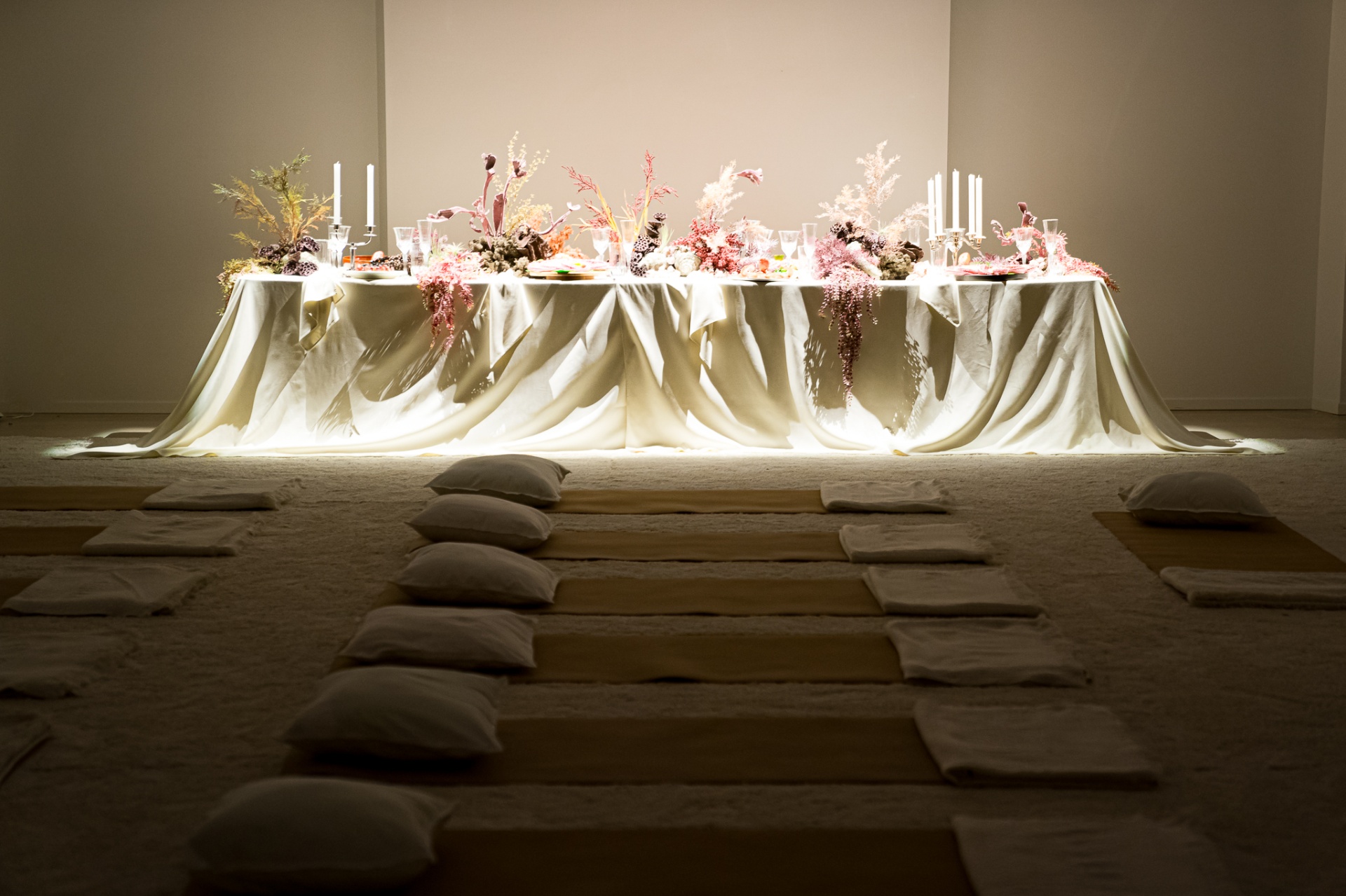 A Date with an Octopus candlelit table